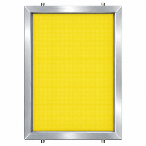 GSF 23" x 31" 280/34 Thin Thread Yellow Mesh Alum Frame W/ MHM Pins