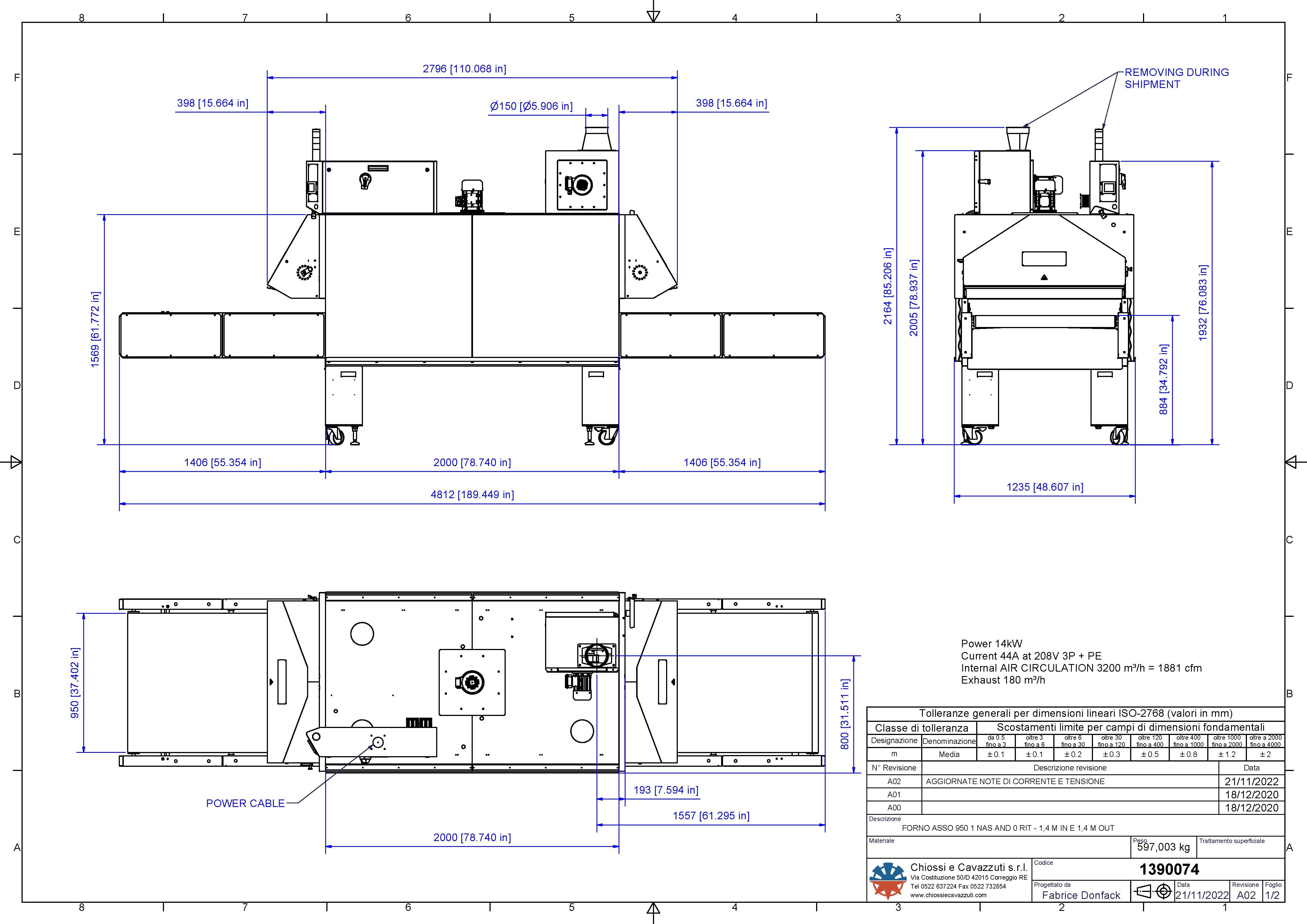Chiossi e Cavazzuti Ace 950 - Single Belt Conveyor Dryer