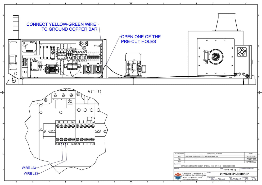 Cavazutti Dual 1900 Electric w/return belt 220v